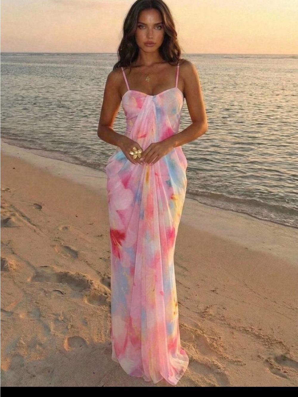 Pink maxi dress